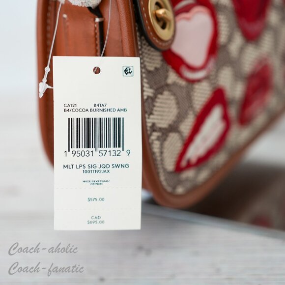 NWT CA121 Coach X Tom Wesselmann Swinger Bag In Signature Textile Jacquard - Picture 7 of 14